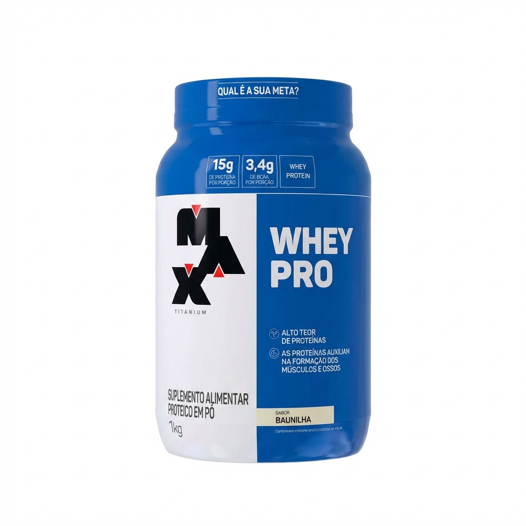 Whey Pro Baunilha Max Titanium 1kg